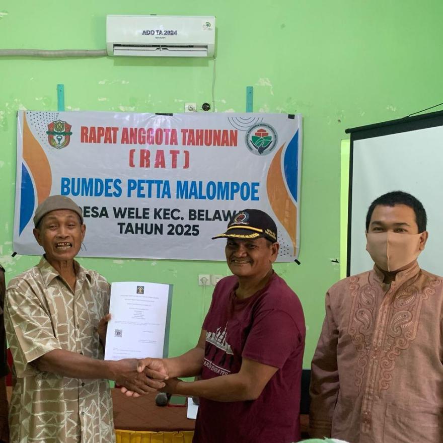 BUMDes Petta Malompoe Gelar RAT Tahun Buku 2024 di Aula Kantor Desa Wele